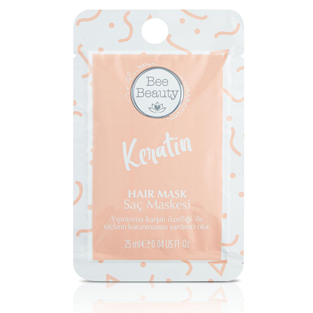 Bee Beauty Keratin Hair Mask - Nourishing Treatment for Damaged Hair, 0.85 fl oz - Hair Mask