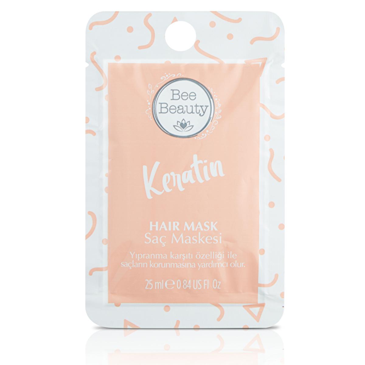Bee Beauty Keratin Hair Mask - Nourishing Treatment for Damaged Hair, 0.85 fl oz Keratin Hair Mask for Damaged Hair keratin hair mask, hair nourishment treatment, olive oil hair care, damaged hair repair, hair mask for dry hair, hair care, keratin treatment, hair repair, nourishing hair mask, hair mask, beauty, hair products