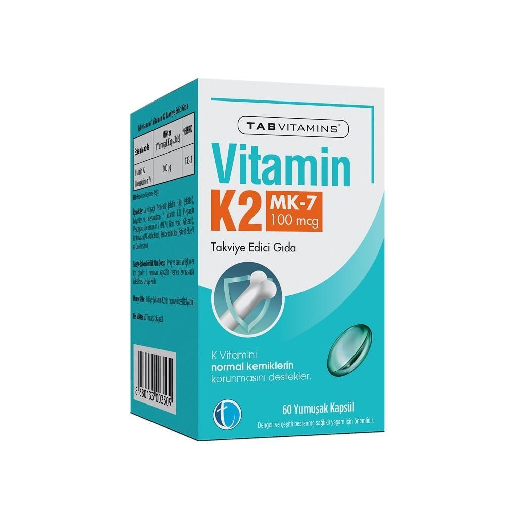 Tabvitamins Vitamin K2 Bone &amp; Heart Support 60 Softgels