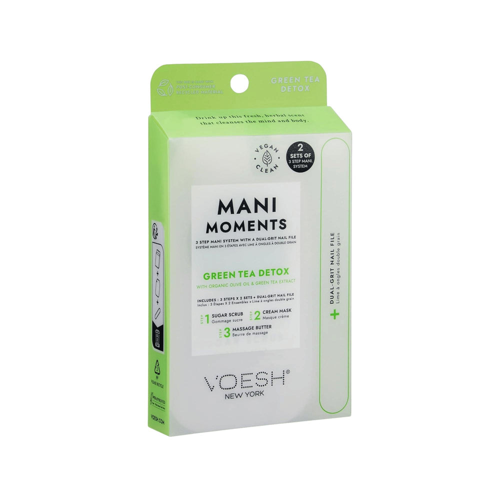 Voesh New York Mani In A Box Green Tea 3-Step Manicure Set