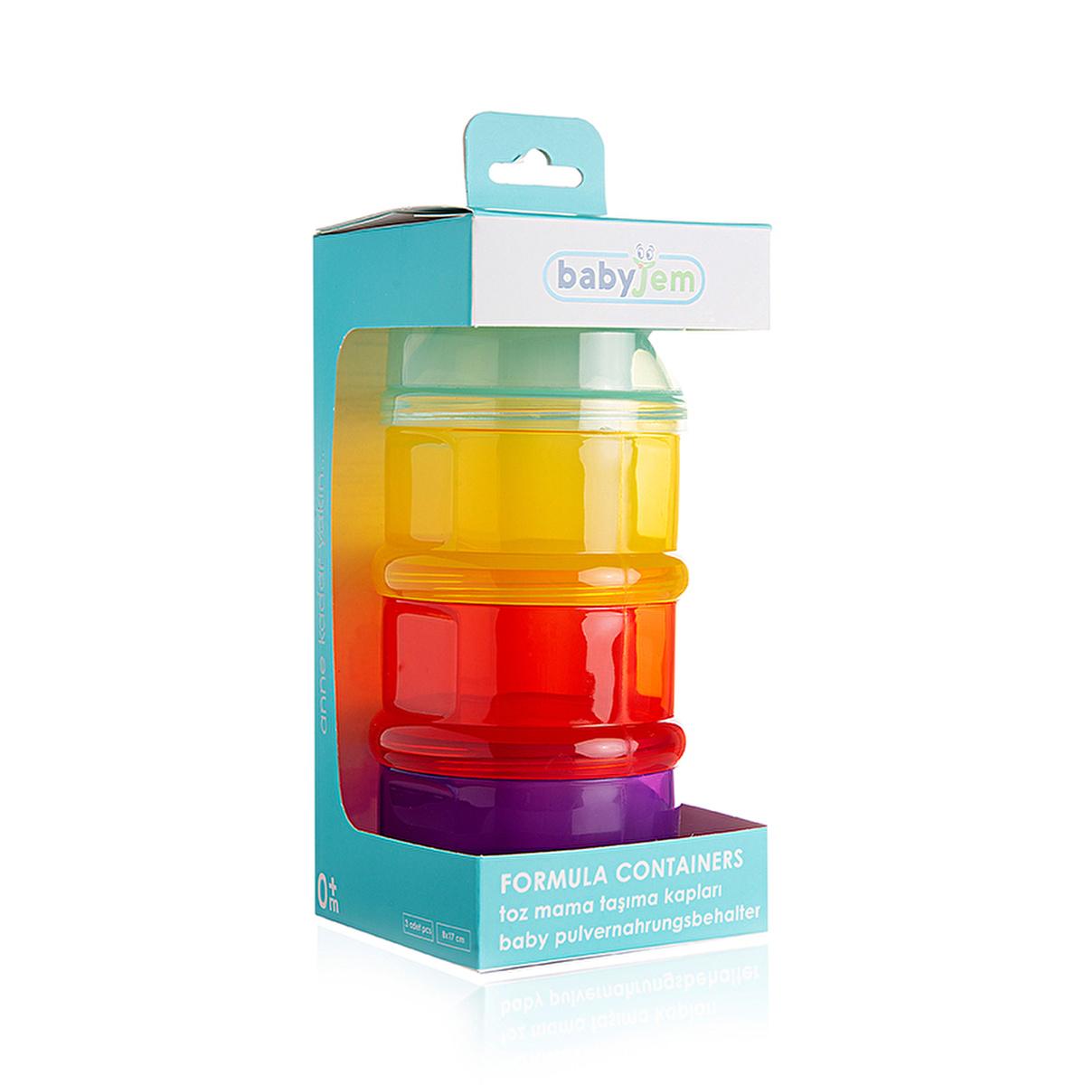 Babyjem 3-Compartment Baby Food Container - BPA-Free, Sterilizable, Portable Babyjem 3-Compartment Baby Food Container - BPA-Free baby food container, baby powder milk storage, BPA-free baby products, sterilizable baby accessories, portable baby feeding solutions, baby care, baby feeding, baby storage, baby products, baby essentials
