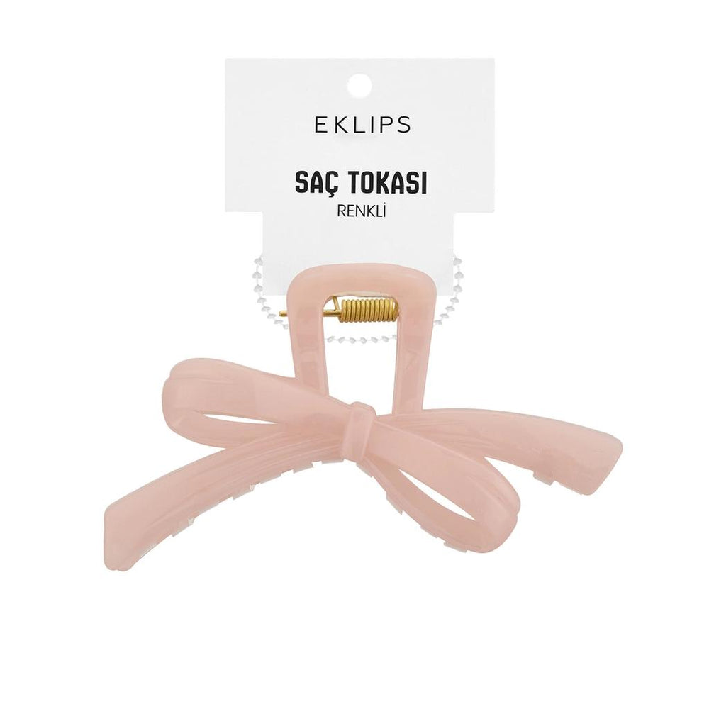 Eklips Ribbon Claw Clip Elegant Cream Hair Accessory