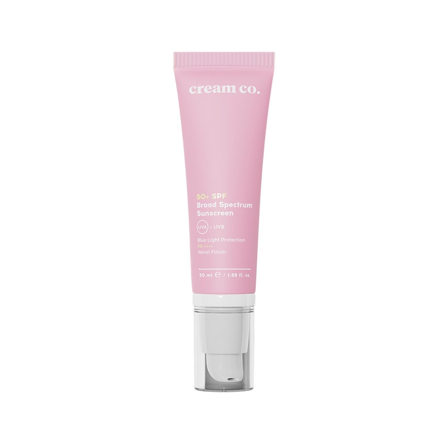 Cream Co. SPF 50 Broad Spectrum Sunscreen Cream - Protects Against UV Rays, Moisturizing Texture - 50 ml SPF 50 Sunscreen Cream - Broad Spectrum UV Protection SPF 50 Sunscreen, Broad Spectrum Sunscreen, Sunscreen Cream, UV Protection, Skin Protection, Moisturizing Sunscreen, Outdoor Protection, Daily Skin Care, Sunscreen for Outdoor Activities, Skin Health, Cream Sunscreen, Broad Spectrum, High SPF Sunscreen