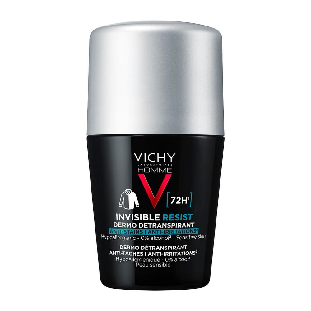 Vichy Homme 72H Long Lasting Deodorant Roll-On for Men - 50ml - Deodorant