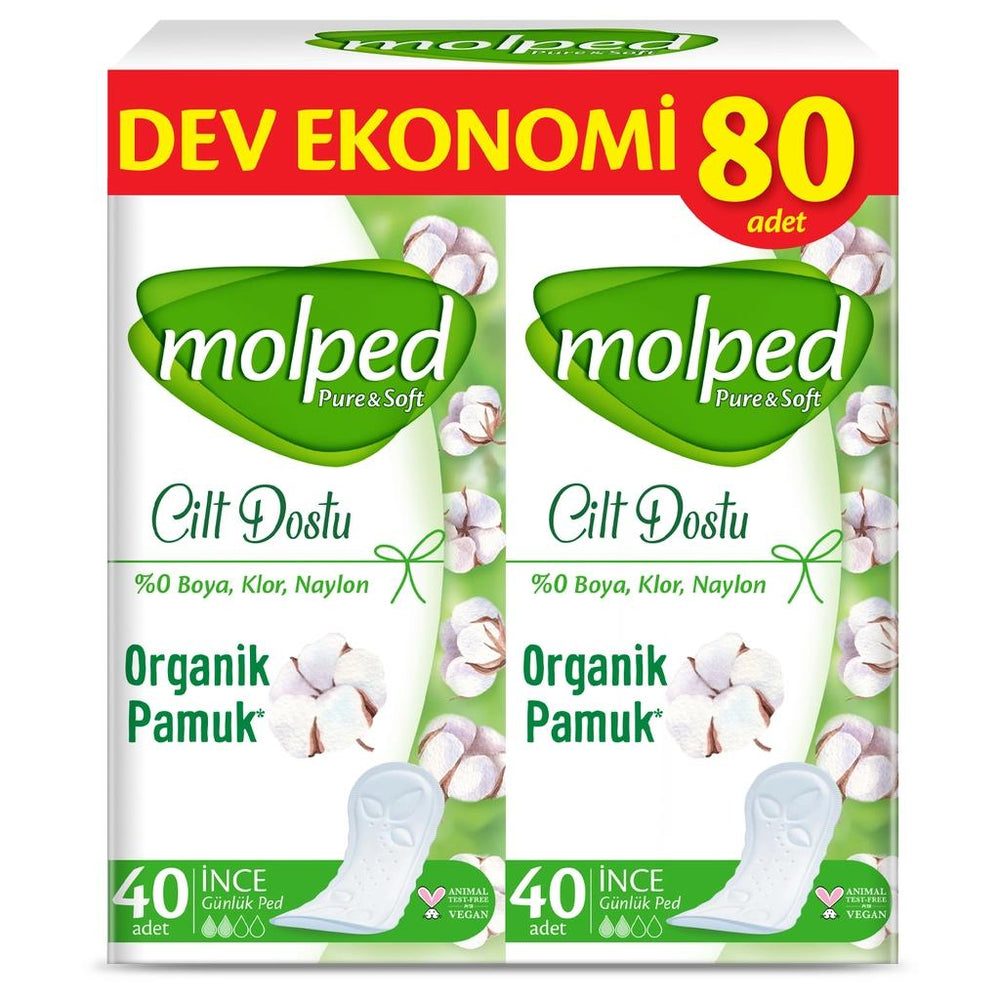Molped Pure & Soft Ultra Thin Daily Liners 80 Count