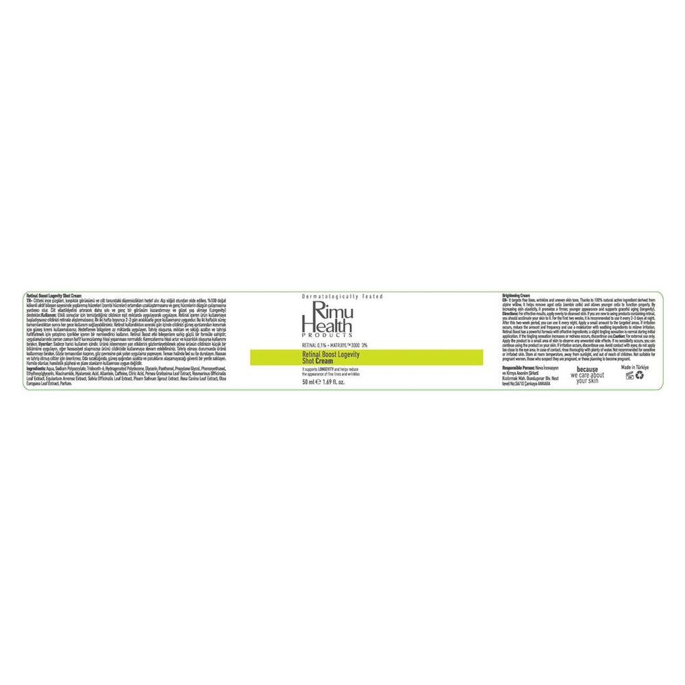 Rimu Health Retinal Boost Longevity Anti-Aging Cream 50 ml