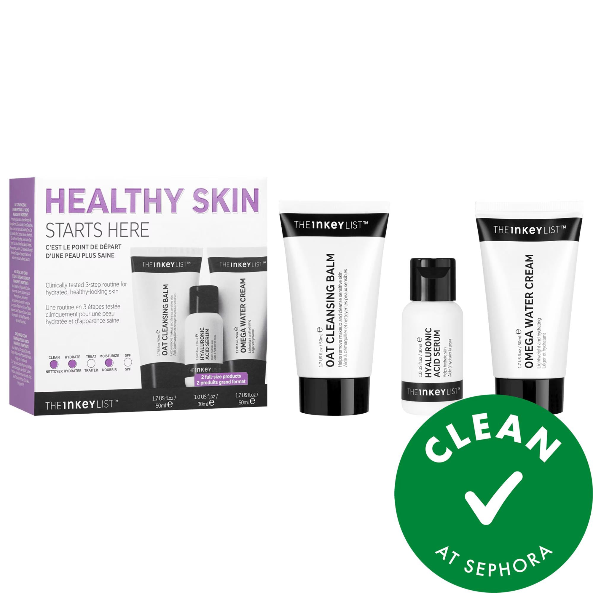 Healthy Skin Starts Here Set: Hydrating, Vegan &amp; Cruelty-Free Skincare Routine - Cleansing Balm, Hyaluronic Acid Serum, Niacinamide Moisturizer Hydrating Skincare Set: Vegan, Cruelty-Free | Healthy Skin Starts Here skincare set, hydrating skincare routine, vegan skincare, cruelty-free skincare, hyaluronic acid serum, niacinamide moisturizer, oat cleansing balm, skincare for dry skin, skincare for oily skin, healthy skin routine, skincare, hydration, vegan, cruelty-free, hyaluronic acid, niacinamide, cleansi