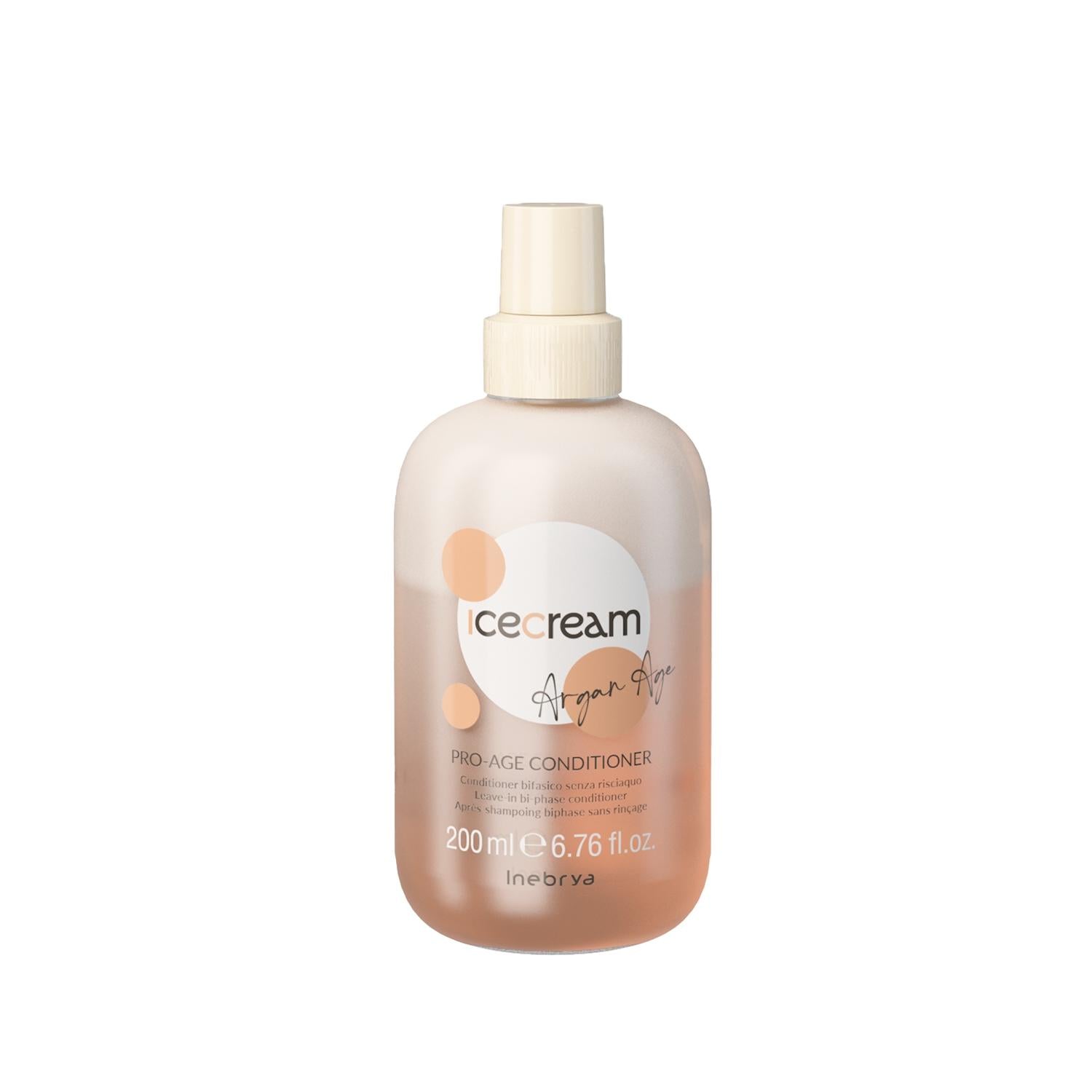 Inebrya Argan Hair Care Product - Dual-Phase Liquid Cream for Nourishment and Anti-Aging, 6.76 fl oz Inebrya Argan Hair Care Cream - Nourishment & Anti-Aging argan hair care, dual-phase hair cream, pro-age hair treatment, liquid hair care product, hair nourishment cream, hair care products, argan oil hair treatment, anti-aging hair care, hair moisturizing cream