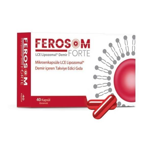 Ferosom - Liposomal Iron Supplement with Vitamin C, Gluten-Free, 40 Capsules for Iron Deficiency Support Liposomal Iron Supplement with Vitamin C - 40 Capsules Iron Supplement, Liposomal Iron, Vitamin C, Gluten-free Supplement, Dietary Supplement for Iron Deficiency, Iron Deficiency Support, Energy Boost, Health Supplement, Wellness Product, Ferosom Forte, Microencapsulated Iron, Liposomal Delivery