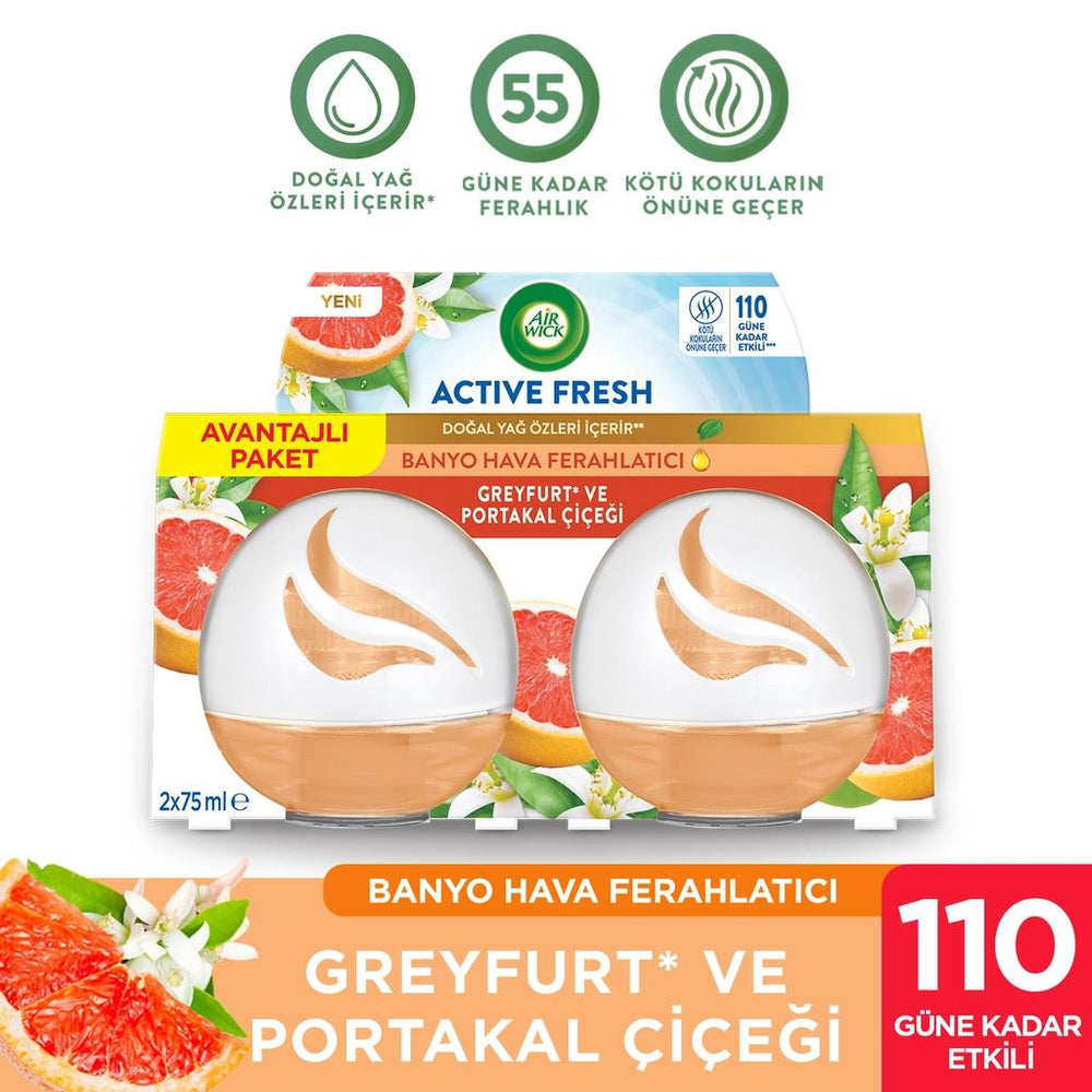 Air Wick Decosphere Grapefruit & Orange Blossom Air Freshener 2x75ml