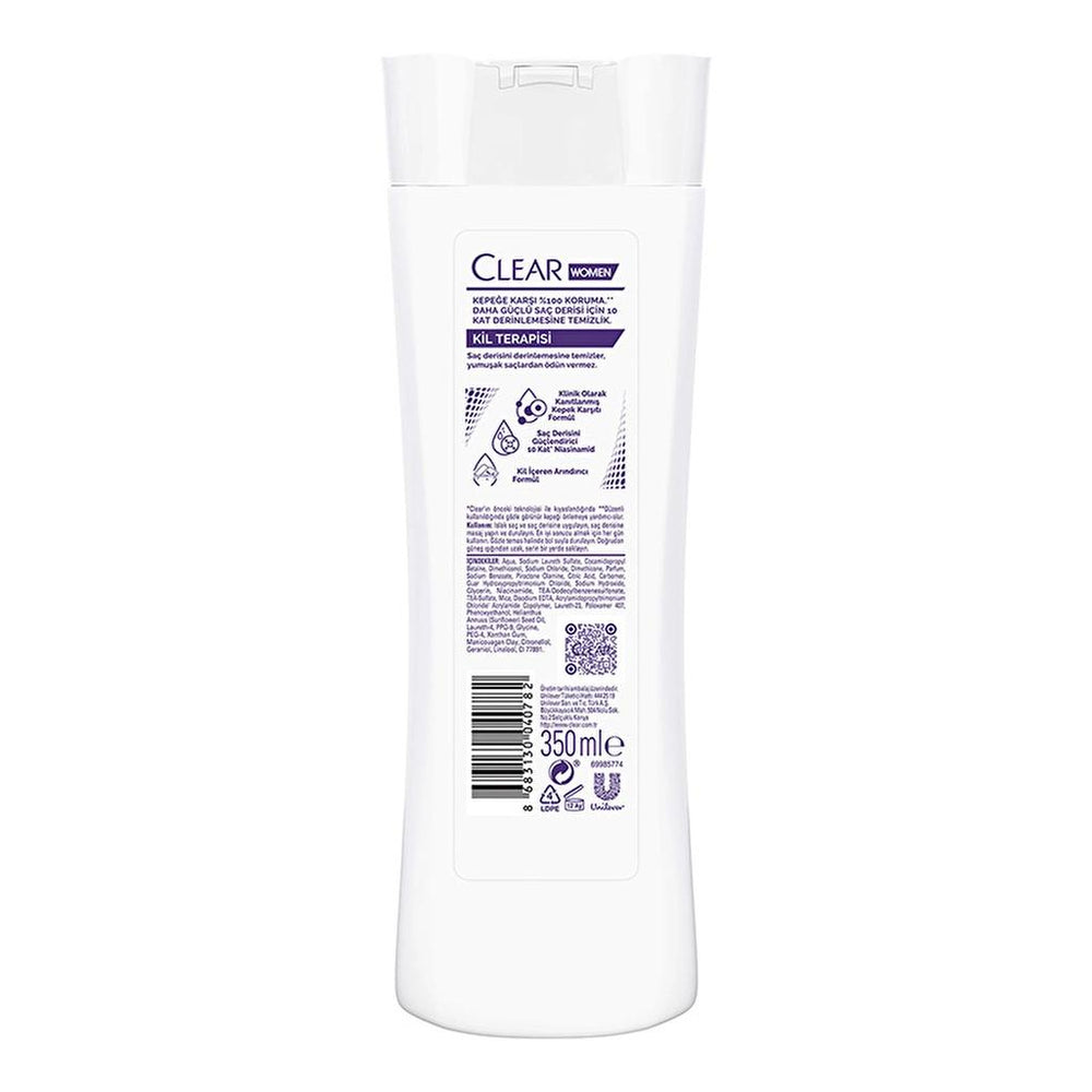 Clear Women Anti-Dandruff Clay Therapy Shampoo 350 ml