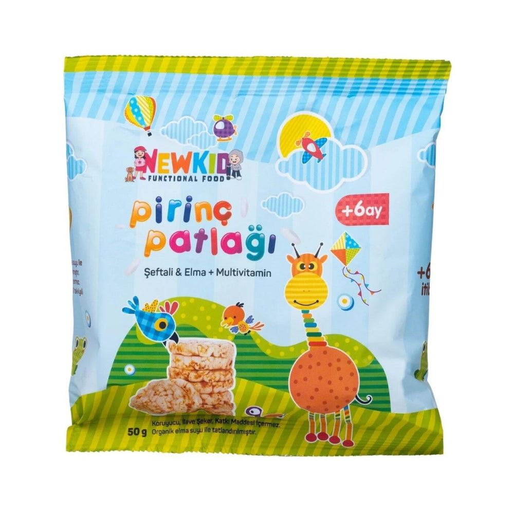 Newkid Peach & Apple Functional Rice Puffs 50g