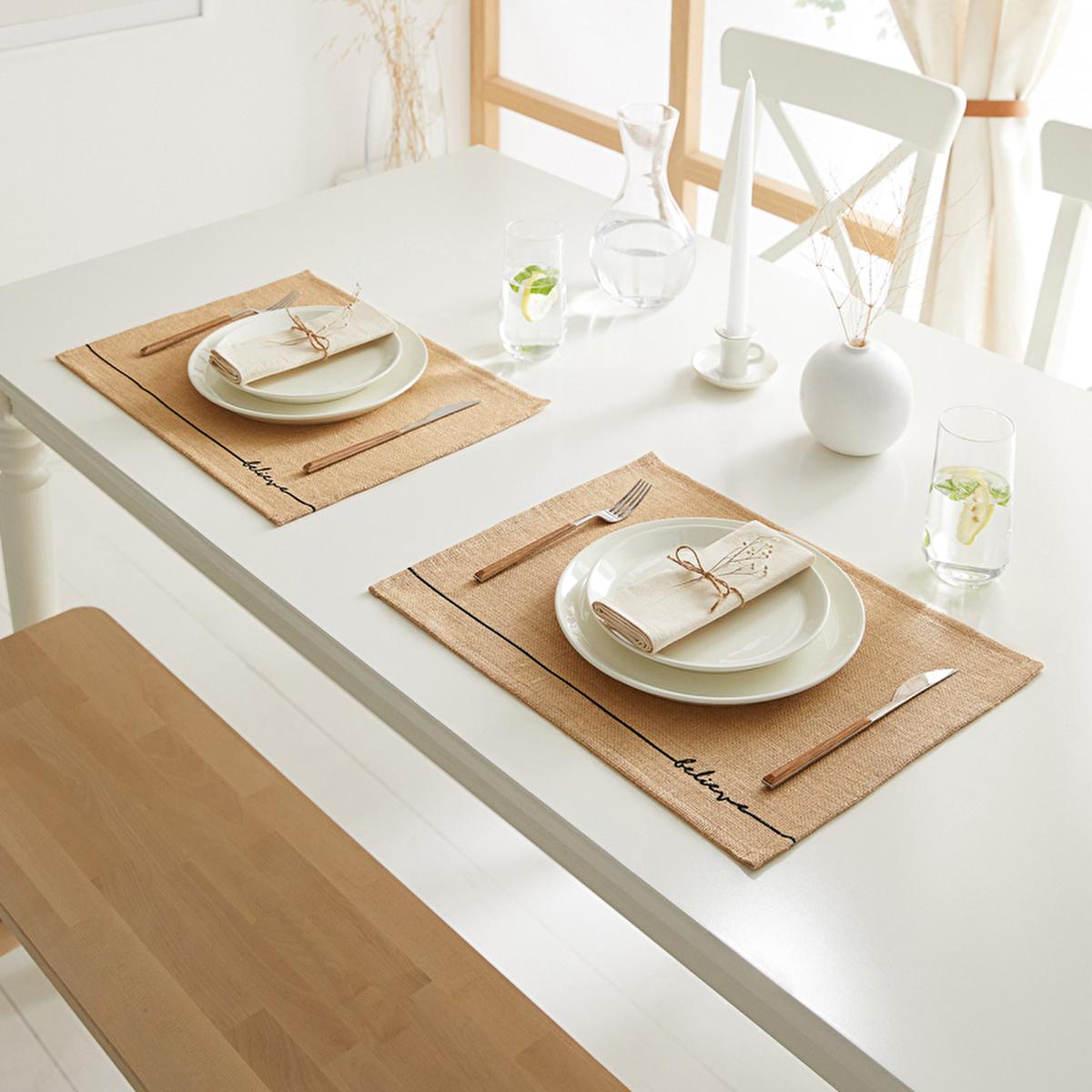 Ocean Home Jute Placemats Set of 2: Natural Woven Table Mats, Eco-Friendly &amp; Biodegradable, Rustic Bohemian Dining Decor, 17.7x13.8 inches Ocean Home Jute Placemats - Natural, Eco-Friendly Table Decor jute placemats, natural placemats, biodegradable placemats, rustic table decor, bohemian table setting, eco-friendly placemats, woven placemats, table mats, dining placemats, placemats, jute, natural fiber, table decor, dining, kitchen, home decor, rustic decor, bohemian decor, eco-friendly, sustainable, biode