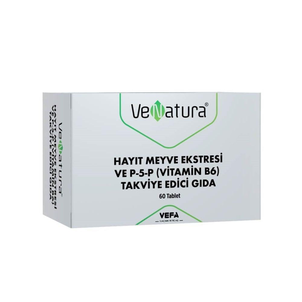 VeNatura Vitamin B6 Supplement with Hayıt Meyve Ekstresi - 60 Tablets for Immune System & Energy Support VeNatura Vitamin B6 Supplement with Hayıt Meyve Ekstresi - 60 Tablets Dietary Supplement, Vitamin B6 Supplement, Hayıt Meyve Ekstresi, Natural Health Supplement, VeNatura, Immune System Support, Energy Support, Health and Wellness, Dietary Support, Vitamin Supplement