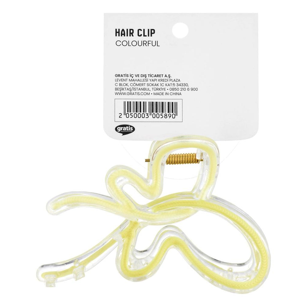 Eklips Yellow Ribbon Hair Claw Clip for Secure Styling