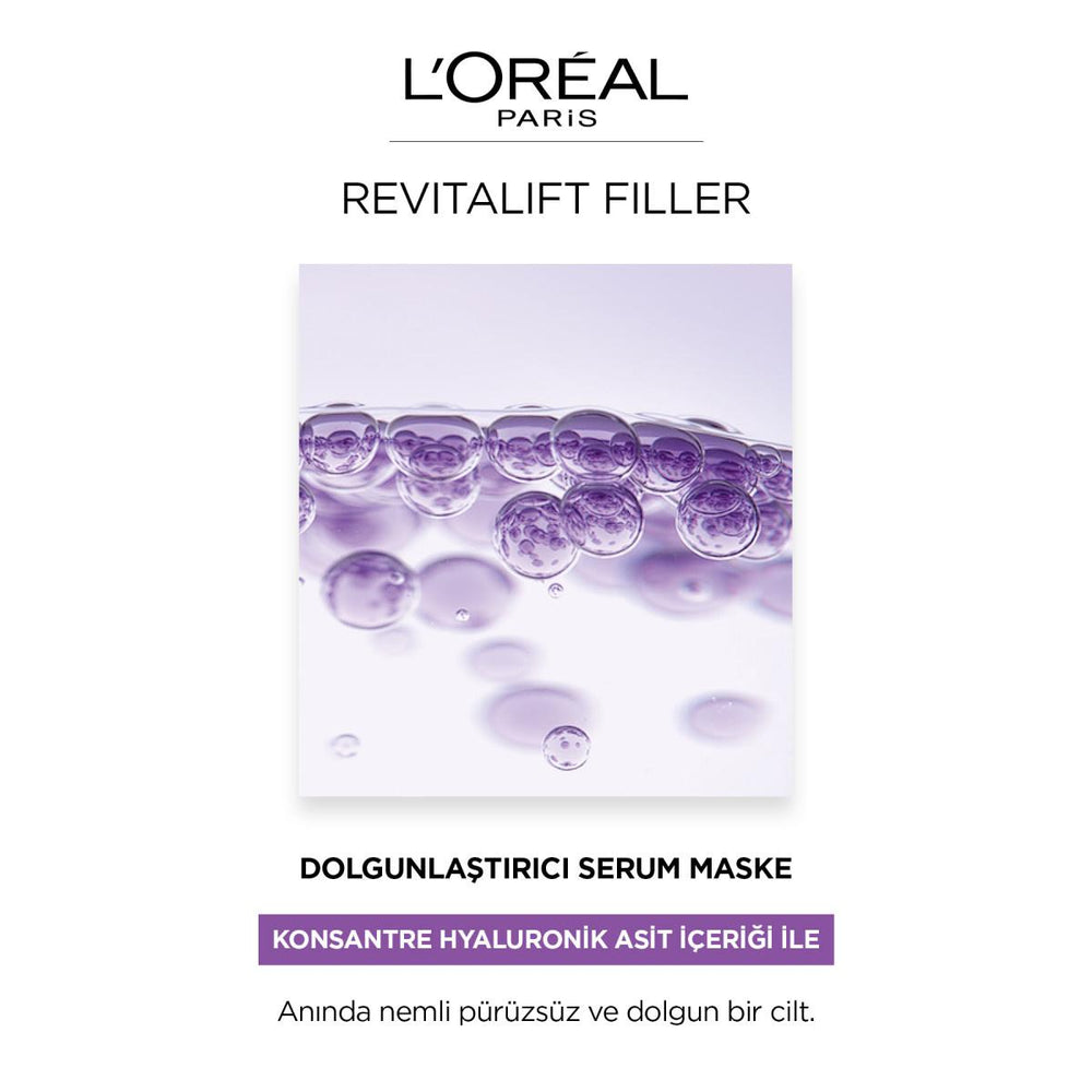 Loreal Paris Revitalift: Hyaluronic Acid Serum Mask - Intense Hydration & Fine Line Reduction - Plumping & Anti-Aging Face Treatment Loreal Hyaluronic Acid Mask: Hydrate & Reduce Fine Lines hyaluronic acid mask, serum mask, anti-aging mask, hydrating face mask, plumping face mask, fine line reduction, Loreal Revitalift, sheet mask for dry skin, skin hydration treatment, facial serum mask, hyaluronic acid, intense hydration, dry skin, dehydrated skin, at-home facial treatment, skin elasticity, skin radiance,