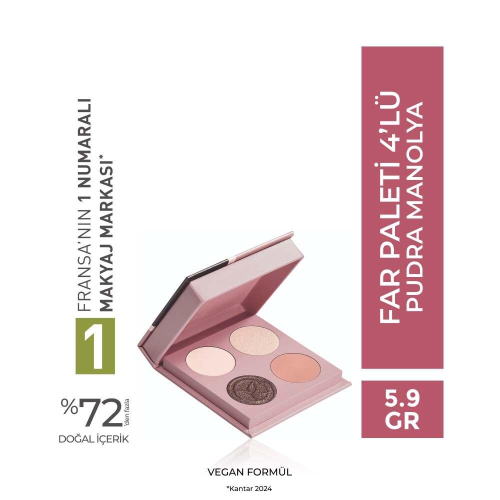 Yves Rocher 4-Color Eyeshadow Palette, Vitamin E, Vegan