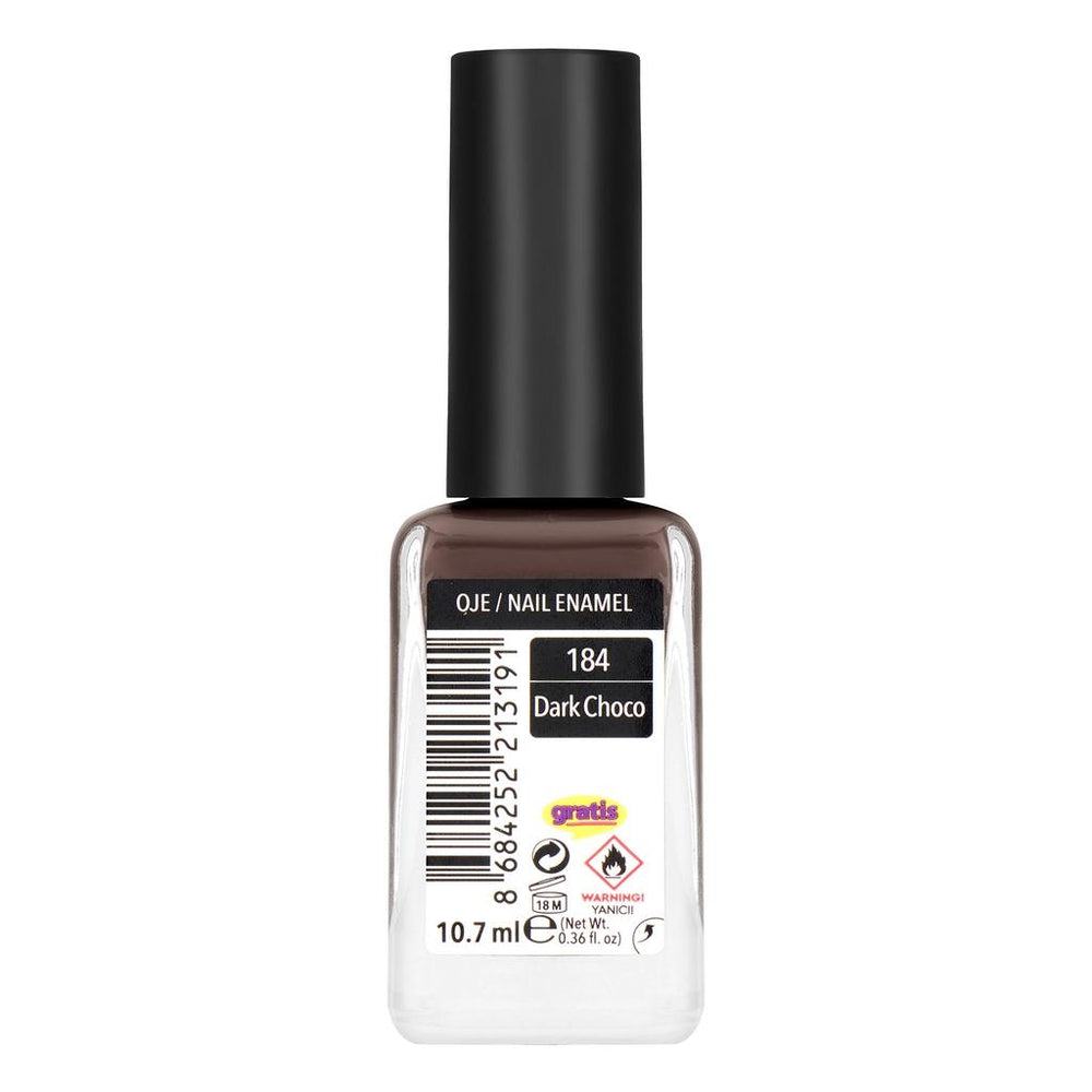 LYKD My Style Up Nail Enamel 184 Dark Choco Glossy Polish