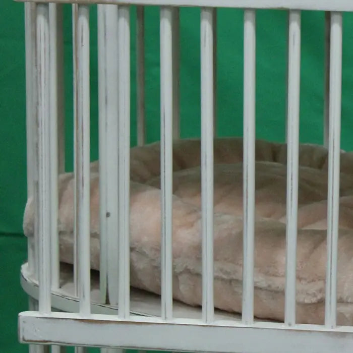 Lotus Pet Design Cat & Dog Crate Bed in Distressed White
