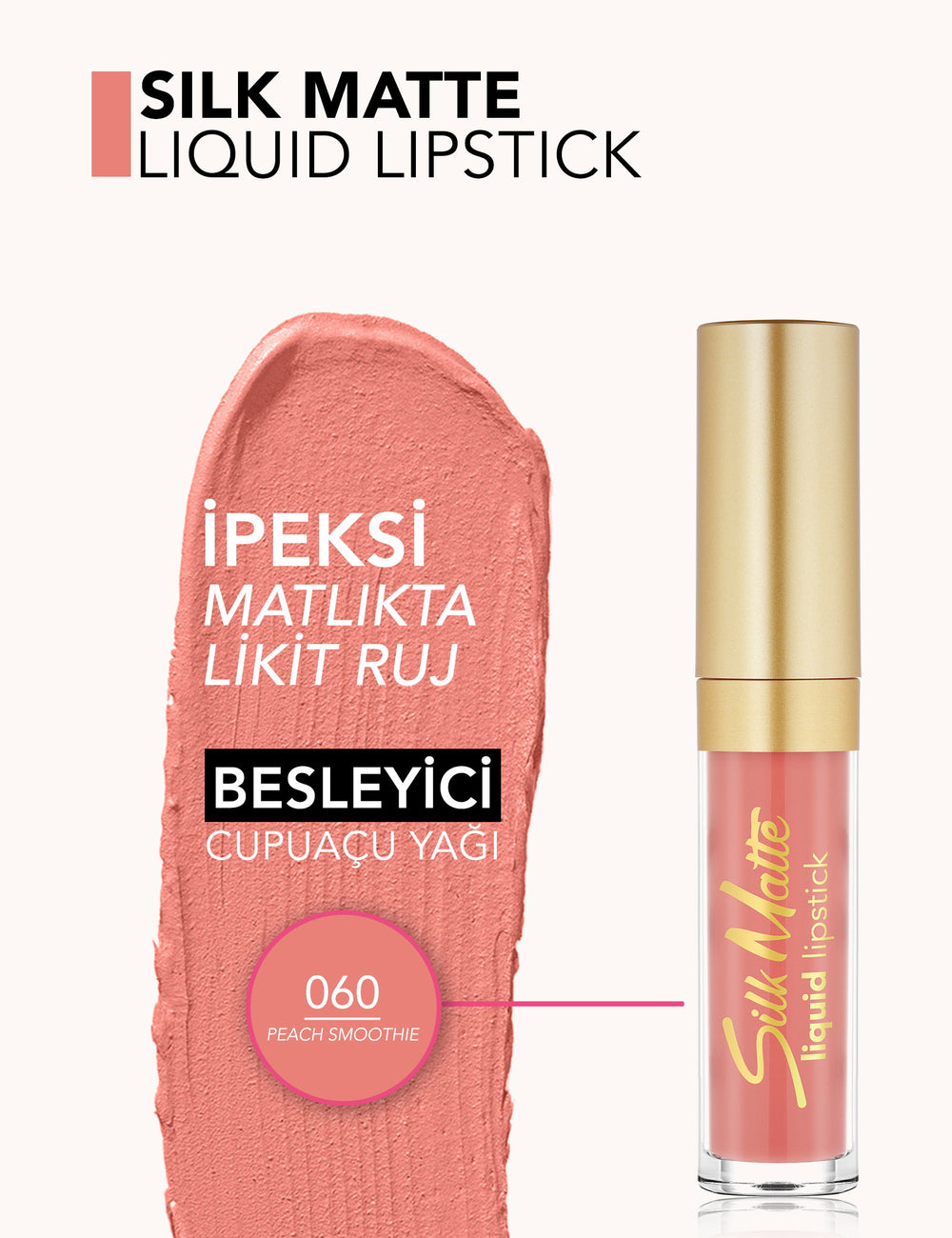 Flormar Silk Matte Liquid Lipstick Hydrating Matte Finish 4.5ml