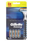 Gillette Sensor3 8-Pack Razor Blades - Comfortable Shave