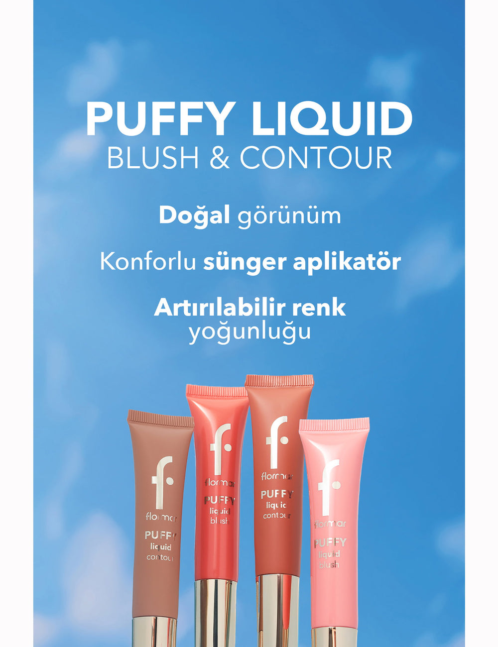 Flormar Puffy Liquid Lightweight Contour with Sponge Applicator