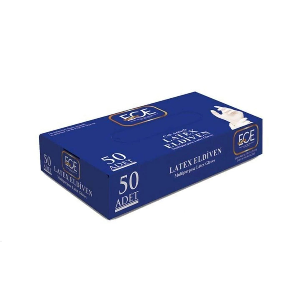 Ece Powdered Latex Gloves Small 50 Count