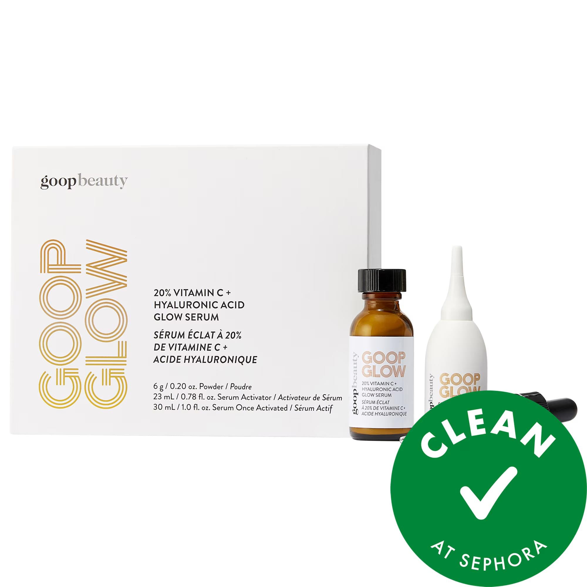 GOOPGLOW 20% Vitamin C and Hyaluronic Glow Serum - Brightens, Firms, and Hydrates Skin GOOPGLOW Vitamin C Serum - Brightens &amp; Firms Skin Vitamin C Serum, Hyaluronic Acid Skincare, Glow Serum, Vegan Skincare, Cruelty-Free Beauty Products, Gluten-Free Cosmetics, Clean Beauty Skincare, Skincare, Face Serums, Anti-Aging, Brightening Serum, Hydrating Serum, Sensitive Skin Friendly, Clean Beauty, Natural Skincare, Organic Skincare, Serum for Dull Skin, Serum for Dry Skin