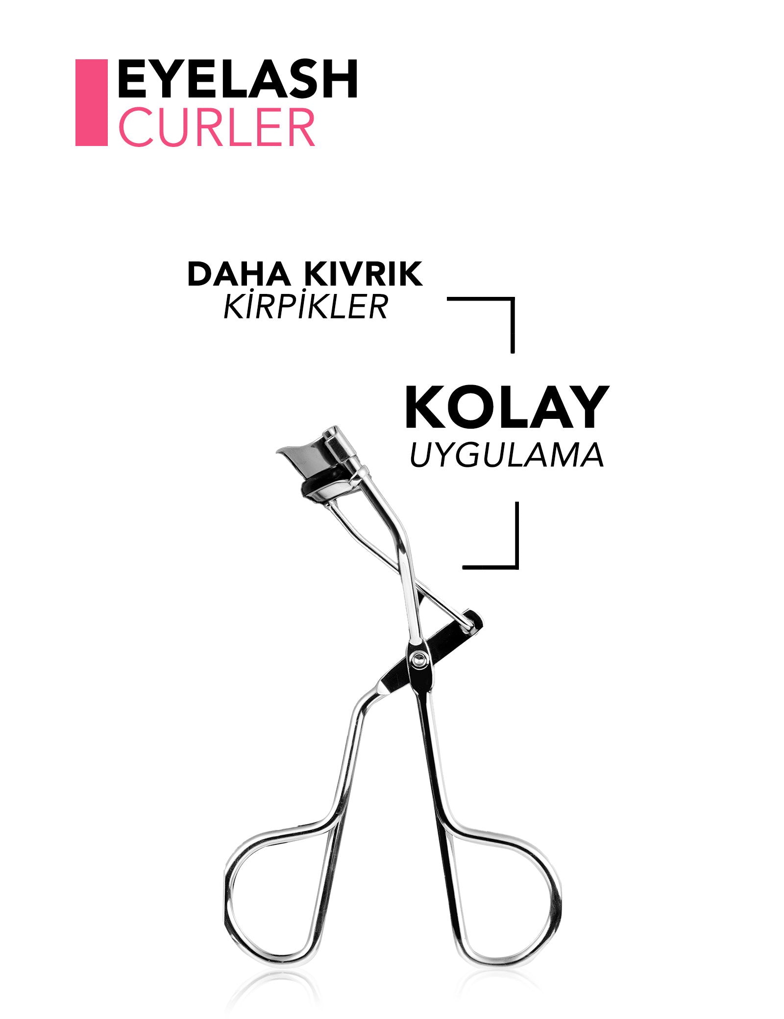 Flormar Ergonomic Eyelash Curler with Soft Silicone Pad