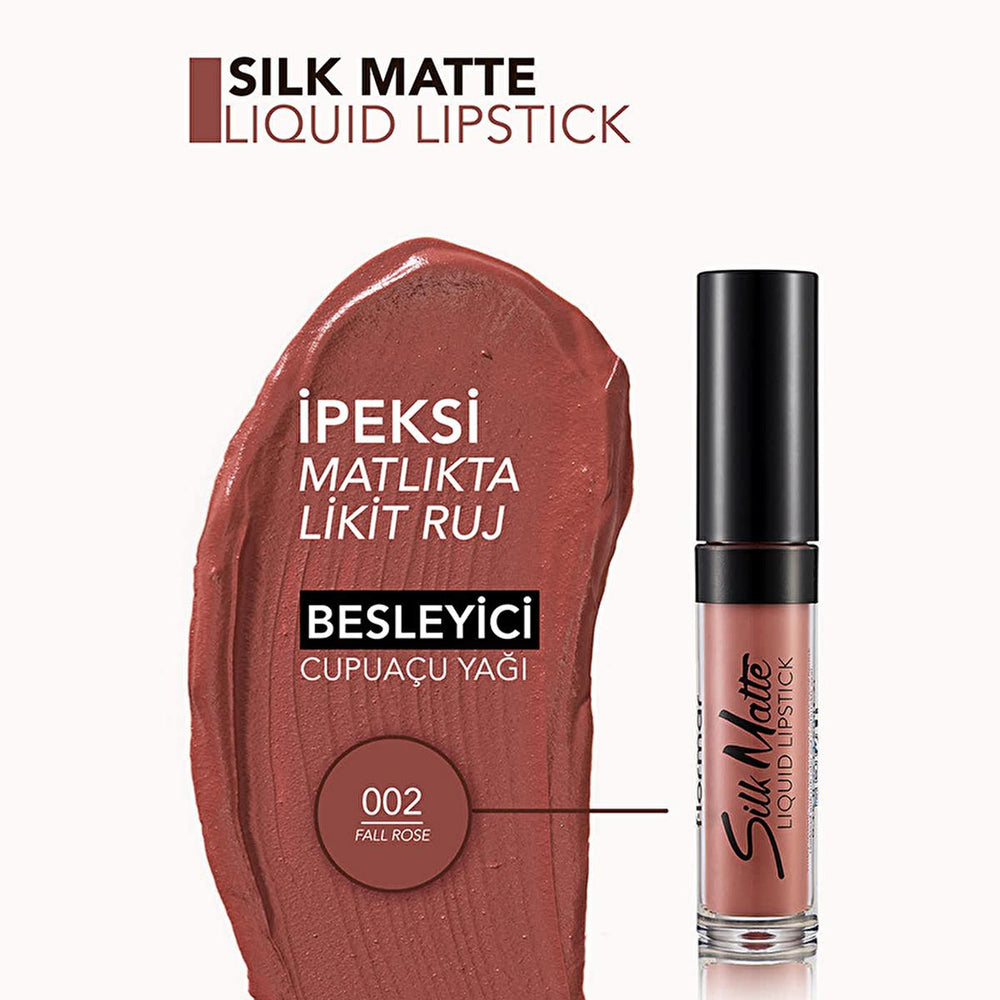 Flormar Silk Matte Liquid Lipstick - Long-Lasting Matte Finish, Nourishing Formula - view 6