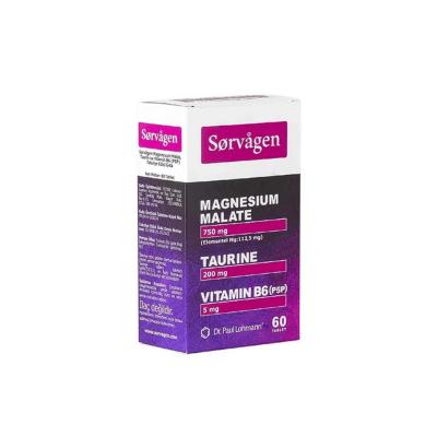 Sorvagen Magnesium Malate - Taurine & B6 | 60 Tablets - Vitamin & Supplement