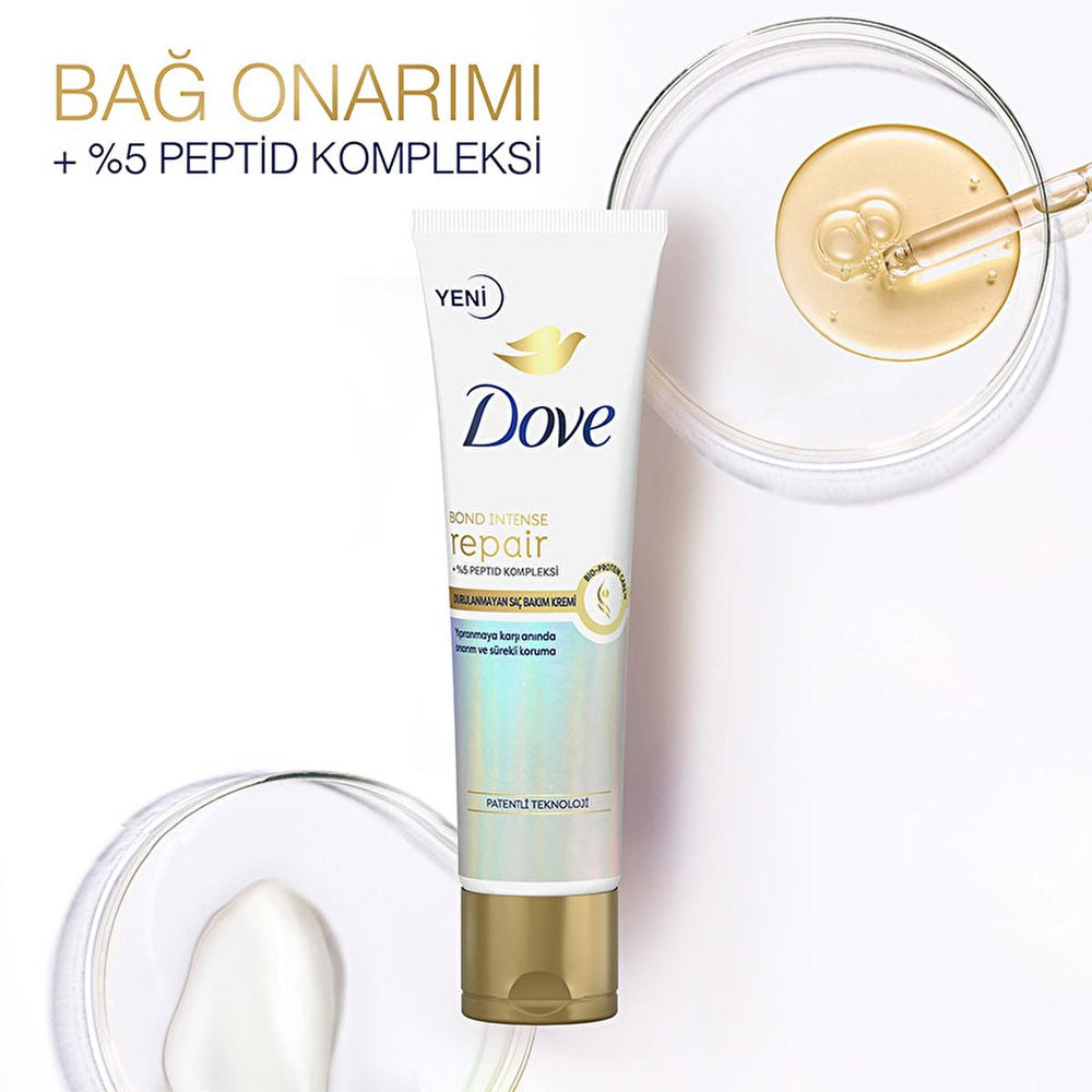 Dove Bond Intense Repair Leave-In Hair Conditioner: Reverse Damage, Peptide Repair & Heat Protection for Silky, Strong Hair Dove Bond Repair Conditioner: Repair & Protect Damaged Hair leave-in hair conditioner, bond repair cream, damaged hair treatment, peptide hair repair, heat protection for hair, chemical damage repair, Dove hair repair, no-rinse hair treatment, Bio-Protein hair care, hair bond strengthening, hair repair, hair treatment, conditioner, leave-in conditioner, peptide complex, bio-protein, he