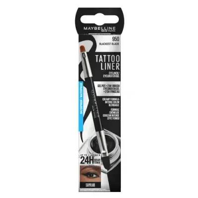 Maybelline Tattoo Liner: Blackest Black Gel Eyeliner - 24 Hour Smudge-Proof, Long-Lasting Intense Color & Easy Application Maybelline Tattoo Liner: Blackest Black Gel Eyeliner - 24 Hour Gel eyeliner, Long-lasting eyeliner, Blackest black eyeliner, Maybelline Tattoo Liner, Smudge proof eyeliner, 24 hour eyeliner, Intense black gel liner, Waterproof eyeliner, Eyeliner, Eye makeup, Cosmetic, Beauty, Long wear eyeliner, Smudge-resistant eyeliner, Intense black eyeliner, Easy application eyeliner, Makeup for beg
