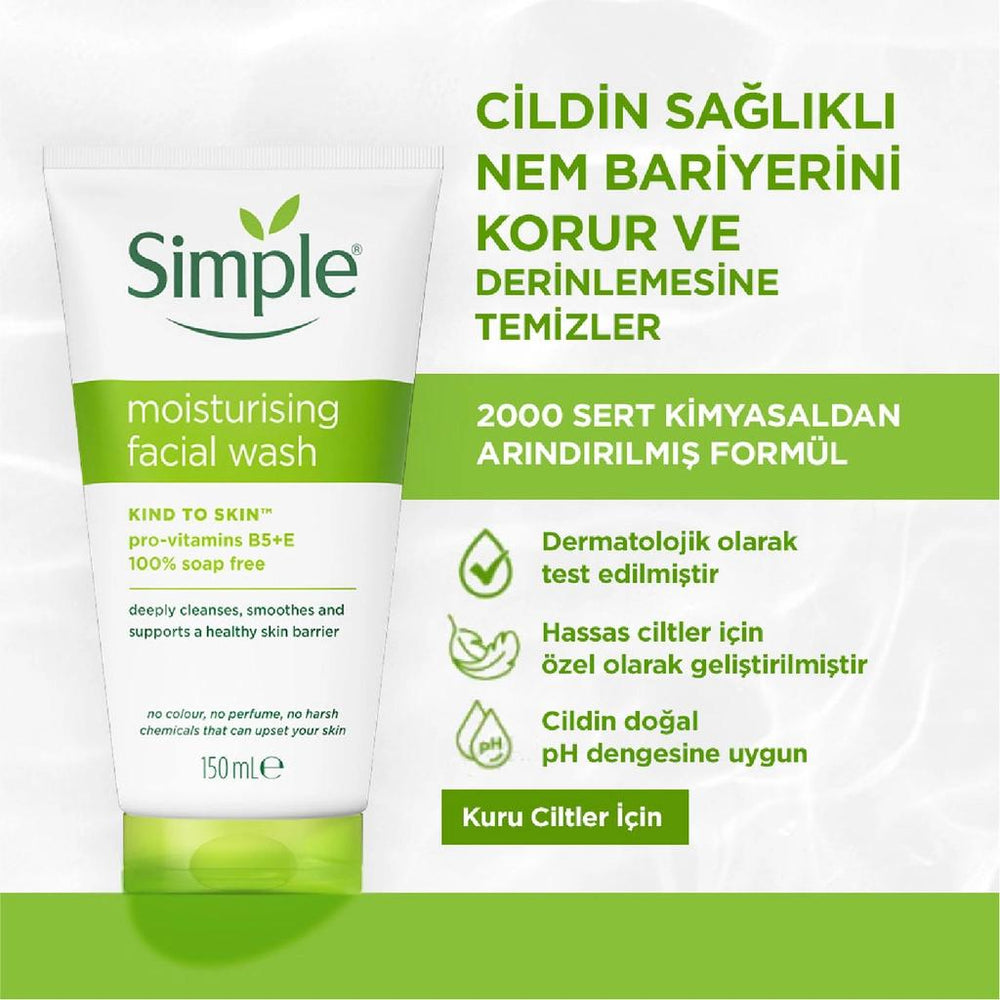 Simple Kind To Skin Moisturizing Facial Wash 150 ml