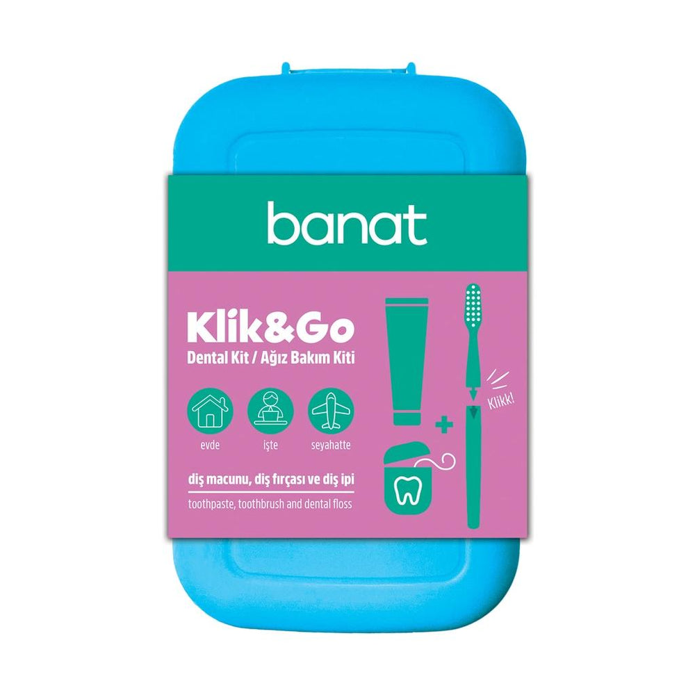 Banat Klick & Go Travel Oral Care Kit with Paste & Floss