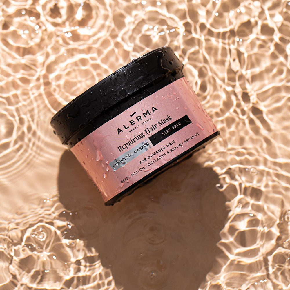 Alerma Sulfate-Free Repairing Hair Mask for Damaged Hair - 8.11 fl oz, Argan Oil & Collagen Enriched, - Hair Mask
