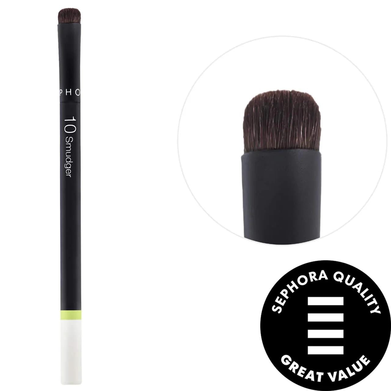 SEPHORA COLLECTION Essential Brush - 10 Smudger, Vegan Makeup Brush for Precise Eyeshadow and Eyeliner Application Vegan Makeup Brush for Precise Eyeshadow & Eyeliner makeup brush, eyeshadow brush, eyeliner brush, vegan makeup brush, sustainable beauty products, cruelty-free, eco-friendly, beauty tools, eye makeup, precise application, smudger brush, SEPHORA COLLECTION