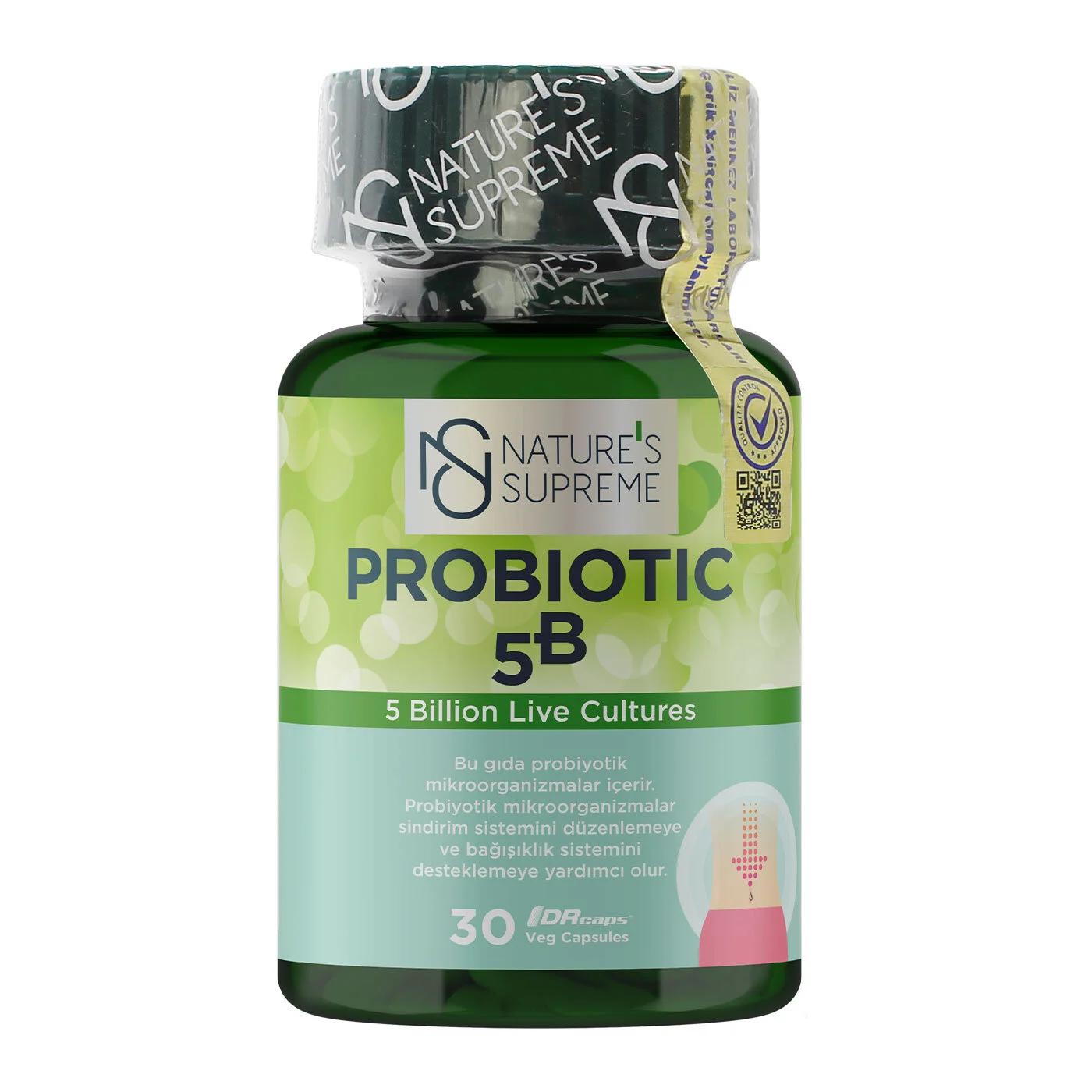 Natures Supreme Probiotic 5B Daily Supplement 30 Capsules