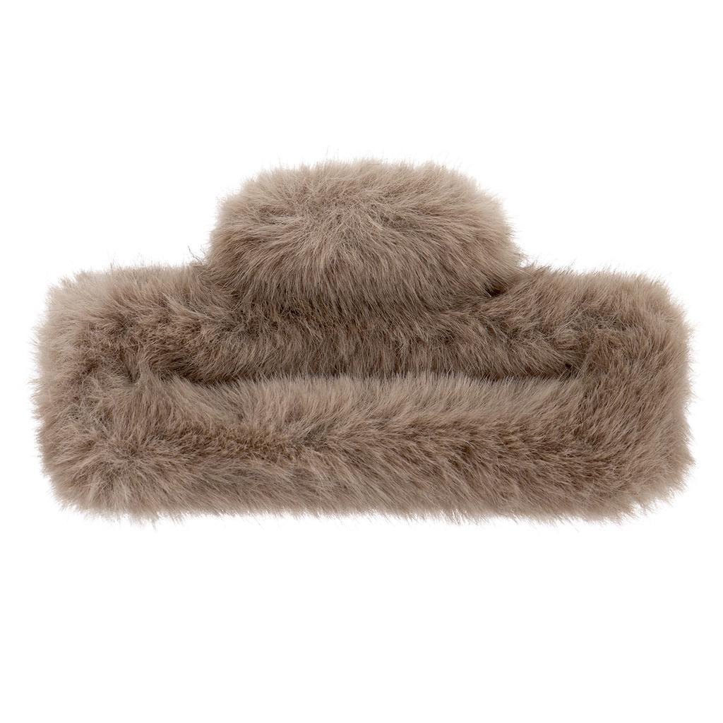 Eklips Rectangular Claw Clip in Mink for Secure Hold