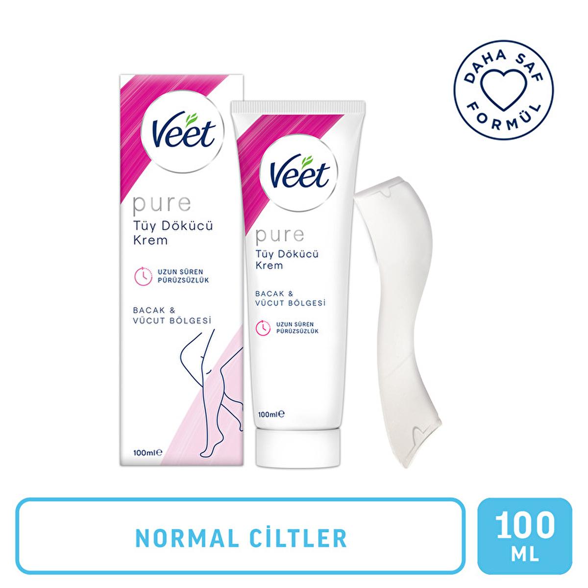 veet pure hair removal cream for normal skin 100 ml, gentle hair removal cream with fresh scent Veet Pure Hair Removal Cream for Normal Skin - Gentle Formula for Women | 3-6 Minutes Fast Results, 100 ml Veet Pure Hair Removal Cream - For Normal Skin veet, hair-removal-cream, normal-skin, womens-grooming, smooth-skin, ammonia-free, self-care, personal-care, fast-results, ai-generated