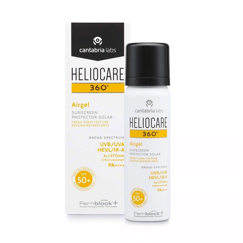 heliocare 360 airgel sunscreen gel front view, heliocare 360 airgel sunscreen gel packaging, heliocare 360 airgel sunscreen gel application Heliocare 360 Airgel SPF 50+ Sunscreen Gel | 2 fl oz Heliocare 360 Airgel SPF 50+ Sunscreen Gel - 2 fl oz heliocare, sunscreen, spf-50, gel, skincare, sun-protection, adults, face, ai-generated, lightweight