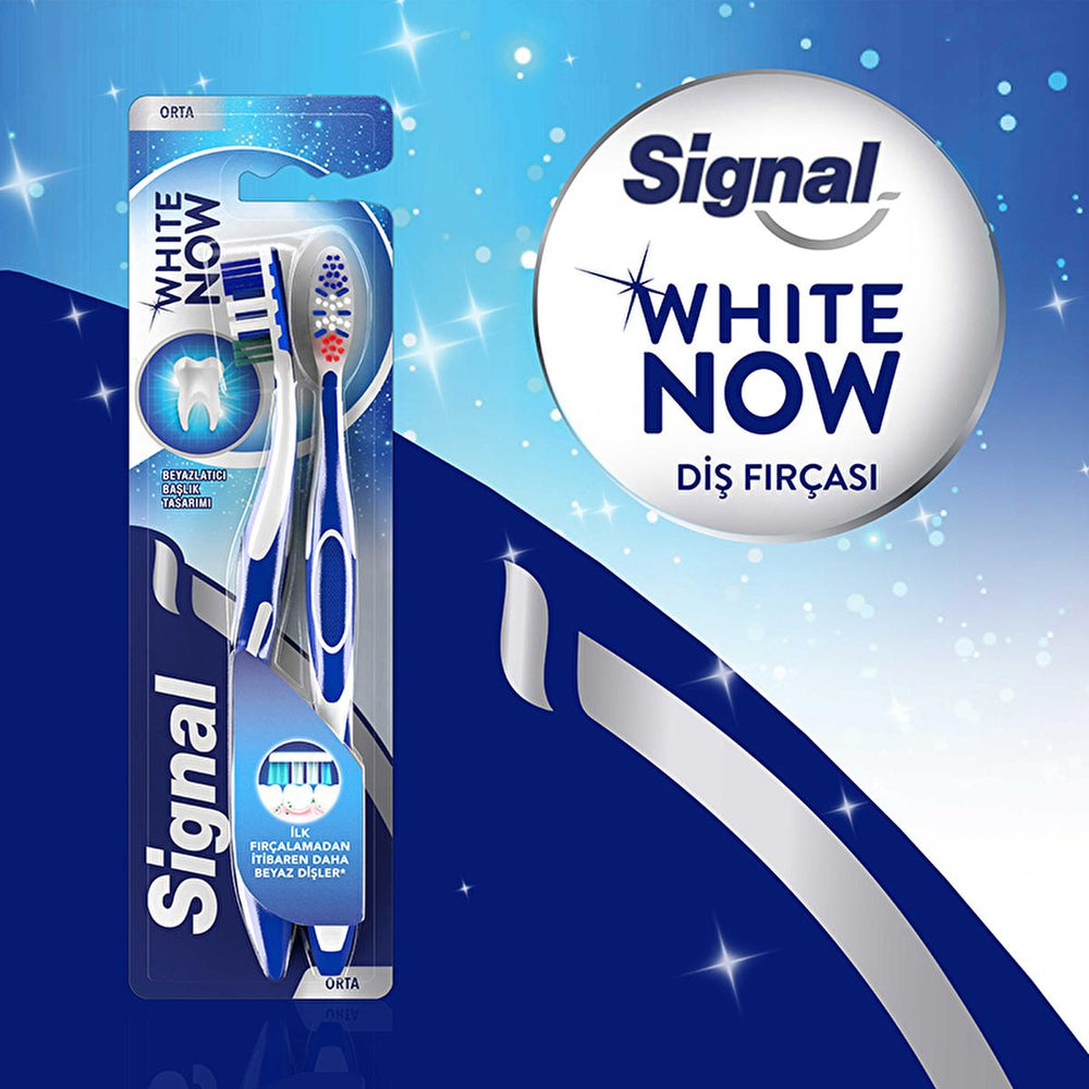 Signal White Now 1+1 Toothbrush - Comfortable Brushing, Teeth Whitening, Oral Care for a Brighter Smile - view 2