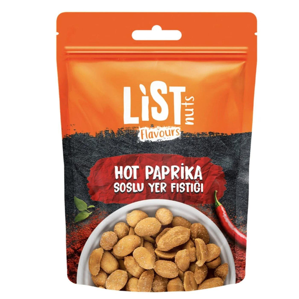 List Flavours Hot Paprika Coated Peanuts 110g