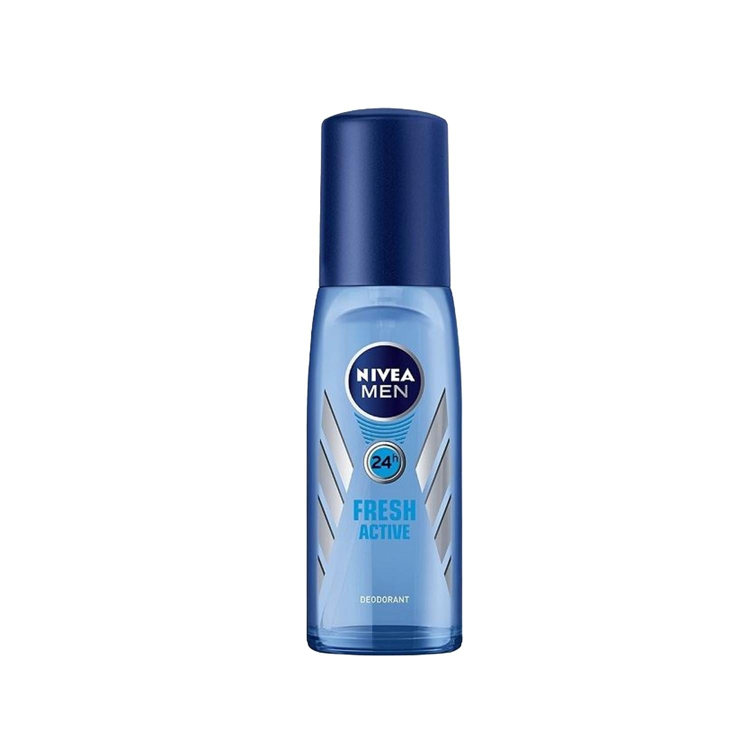 Nivea Men Fresh Active Deodorant Spray 75ml - Long Lasting Freshness for Active Men Nivea Men Fresh Active Deodorant 75ml - Long Lasting Nivea Men Deodorant, Fresh Active Deodorant Spray, Men's Deodorant Spray 75ml, Long-lasting Deodorant for Men, Nivea Deodorant for Active Men, men's grooming, personal hygiene, deodorant spray, long-lasting freshness, effective odor protection, men's personal care, Nivea Men, active lifestyle, confidence booster