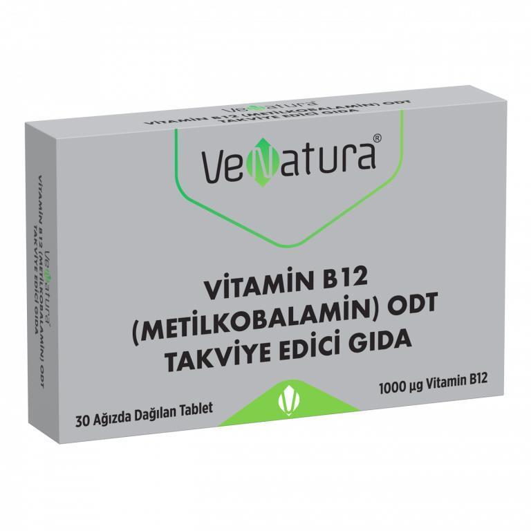 VeNatura Methylcobalamin Vitamin B12 Supplement - 30 Orally Disintegrating Tablets for Energy & - Vitamin & Supplement