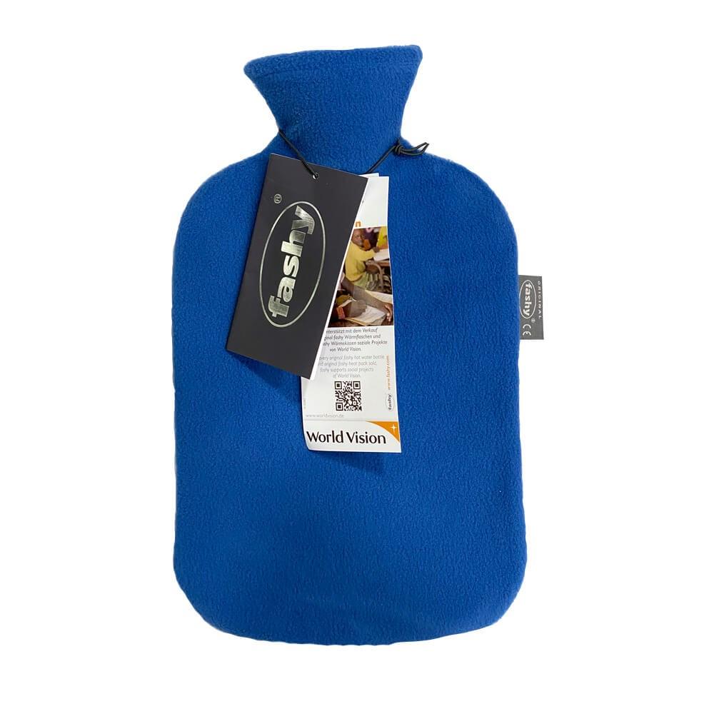 Fashy Odorless 2-Liter Hot Water Bottle with Polar Fleece Cover - TUV Certified for Pain Relief and Comfort Fashy 2L Odorless Hot Water Bottle - TUV Certified Hot water bottle, Fleece covered hot water bottle, TUV certified hot water bag, Odorless hot water bottle, 2-liter hot water bottle, Pain relief, Comfort, Relaxation, Polar fleece cover, Non-electric heating solution, Menstrual cramp relief, Muscle ache relief, Bedtime companion, Cold winter nights, Warmth, Tranquility