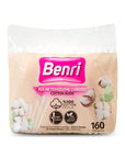 Benri Cotton Buds in Bag for Gentle Daily Care 160 Count