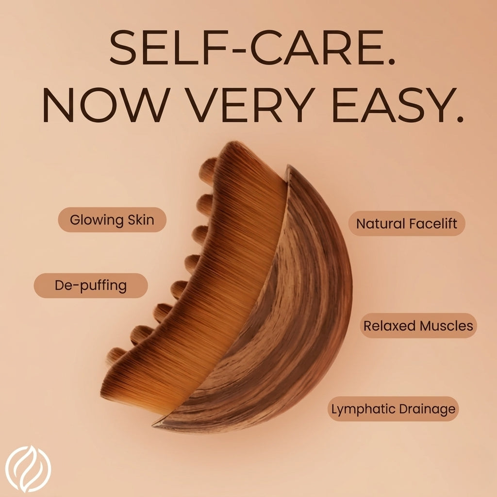 Safira Glowee™ Facial Massage Comb - Lymphatic Drainage &amp; Glow Boosting Face Massager