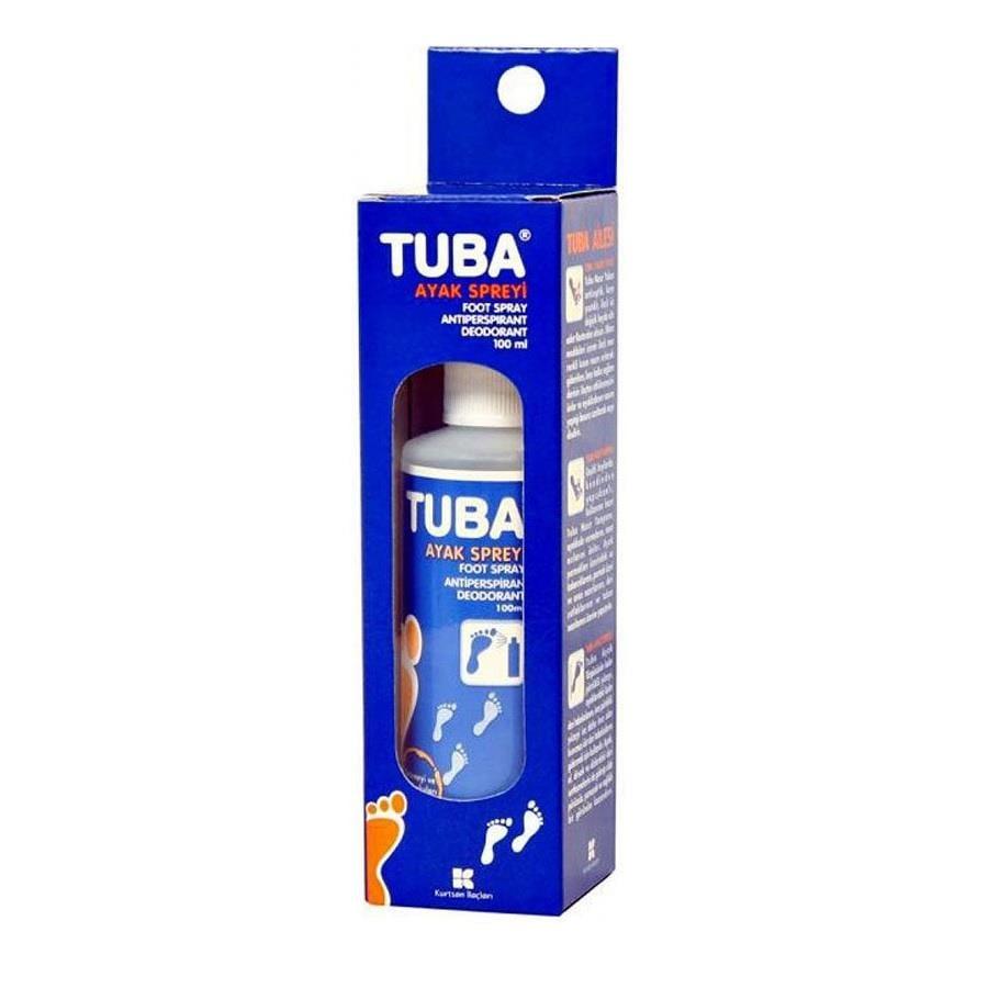Tuba Foot Care Spray - Anti-Sweat & Odor Eliminator for Dry Feet - 3.38 fl oz Tuba Foot Spray - Anti-Sweat & Odor Eliminator foot spray, anti-sweat foot spray, foot odor eliminator, foot care spray, Tuba foot spray, foot care, personal hygiene, sweat reduction, odor control, daily foot care, hygiene products