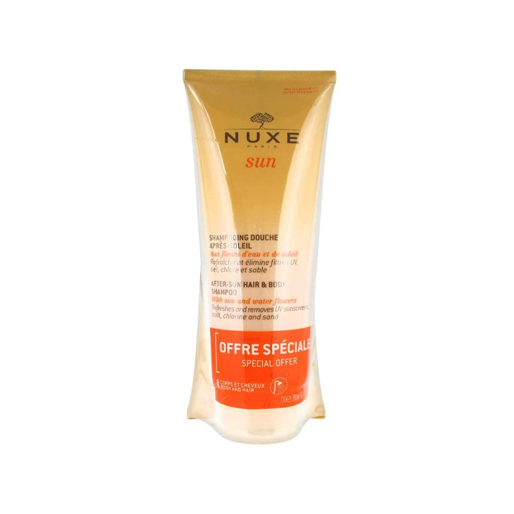Nuxe After Sun Shampoo - Gentle Hair and Body Wash for Post Sun Exposure Care, 200ml Dual Pack